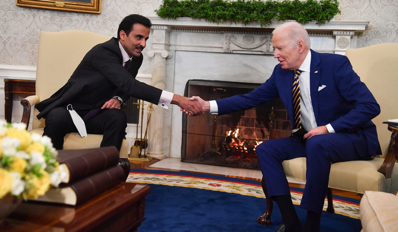 His Highness Sheikh Tamim bin Hamad Al Thani with Joe Biden